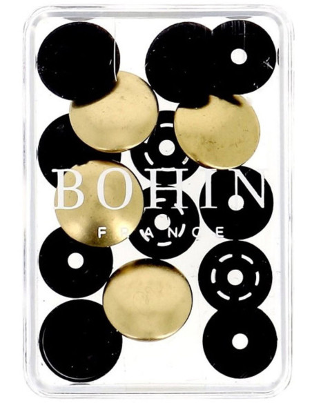 Botones de presión mágicos sin pinza de 14 mm - Acabado en metal dorado