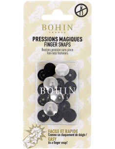 Botones de presión mágicos sin pinza de 14 mm - Acabado en metal plateado