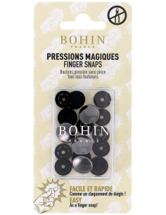 Botones de presión mágicos sin pinza de 14 mm - Acabado en metal de cañón de fusil