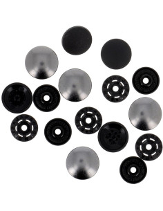 Botones de presión mágicos sin pinza de 14 mm - Acabado en metal de cañón de fusil 2