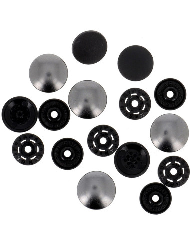 Botones de presión mágicos sin pinza de 14 mm - Acabado en metal de cañón de fusil