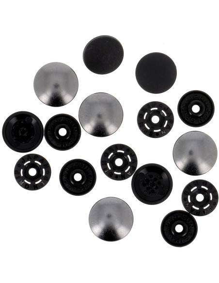 Botones de presión mágicos sin pinza de 14 mm - Acabado en metal de cañón de fusil