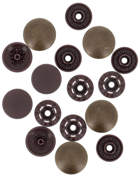 Botones de presión mágicos sin pinza de 14 mm - Acabado en metal cobre