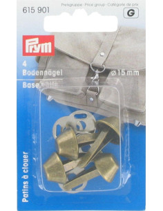 Juego de 4 patines para bolsas de 15 mm - Latón antiguo