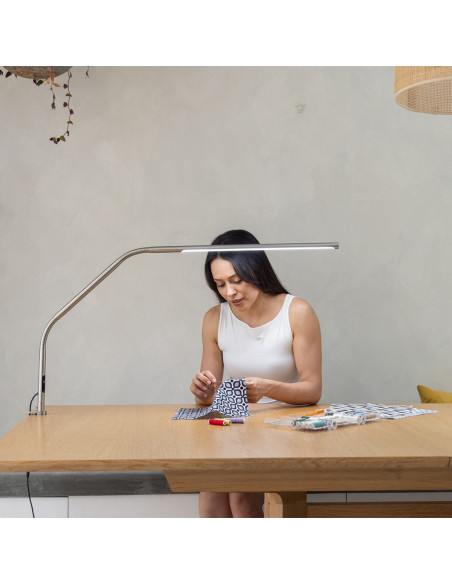 Lámpara de mesa Daylight Design Slimline 4 - Acero cepillado