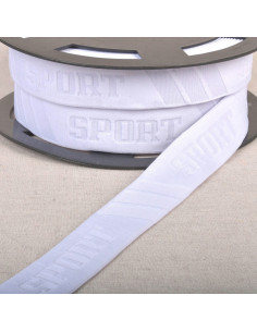 Elástico calzoncillo deportivo en relieve - Blanco