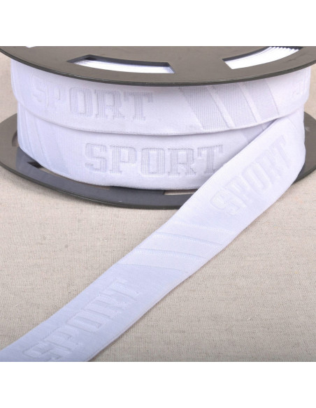 Elástico calzoncillo deportivo en relieve - Blanco