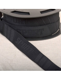 Elástico calzoncillo deportivo en relieve - Negro