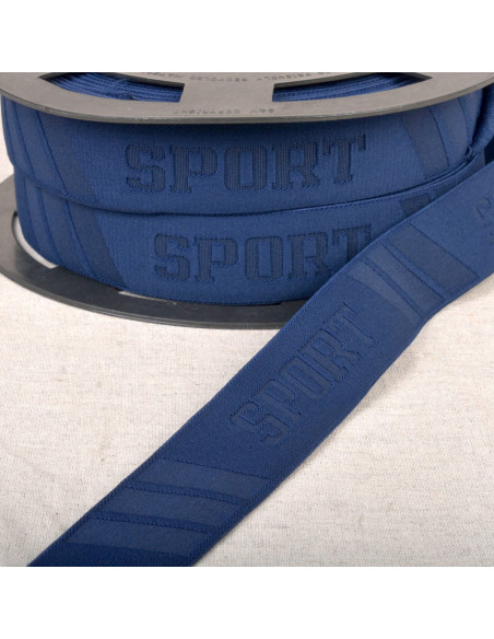 Elástico calzoncillo deportivo en relieve - Azul marino