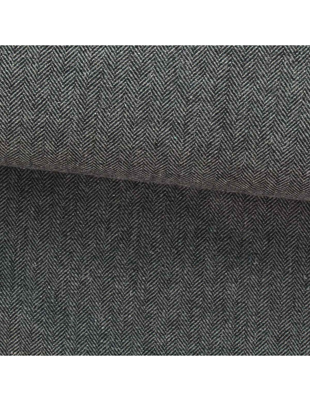 Tela de lana tweed para abrigo - Gris medio