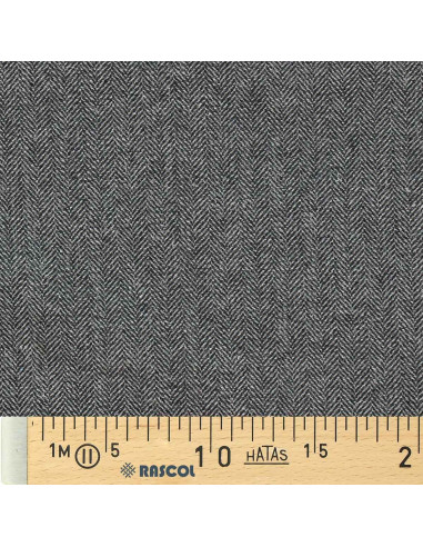 Tela de lana tweed para abrigo - Gris medio