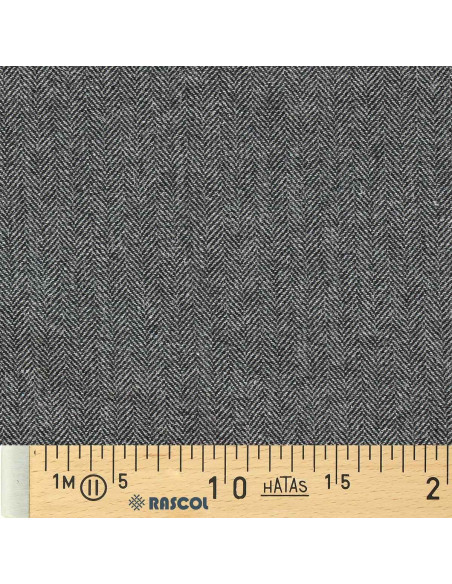 Tela de lana tweed para abrigo - Gris medio