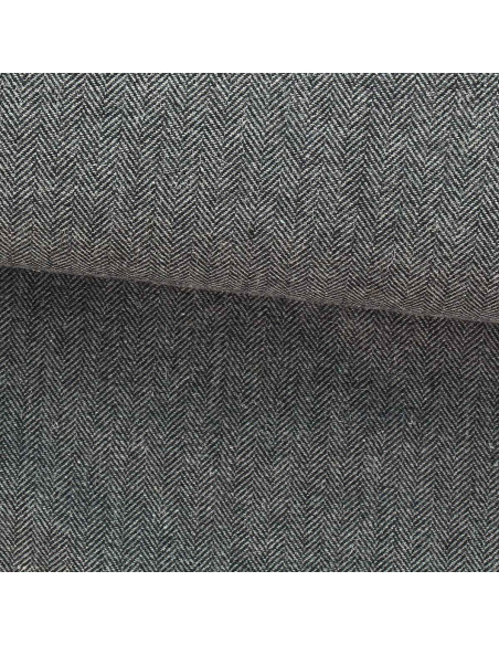 Tela de lana tweed para abrigo - Gris claro