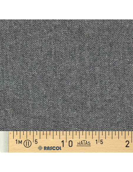 Tela de lana tweed para abrigo - Gris claro