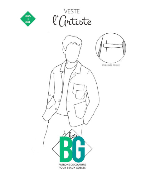 Patrón de chaqueta l'Artiste - Les BG