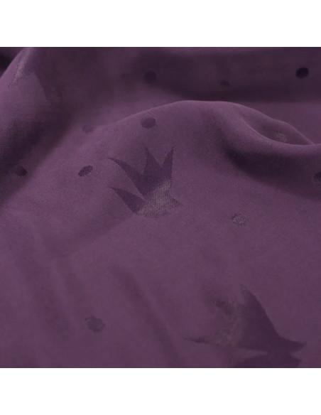 Tejido jacquard de viscosa Streli Violeta - Églantine & Zoé