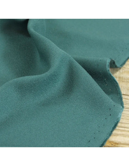 Tejido crepé de viscosa Verde Eucalipto - Églantine & Zoé