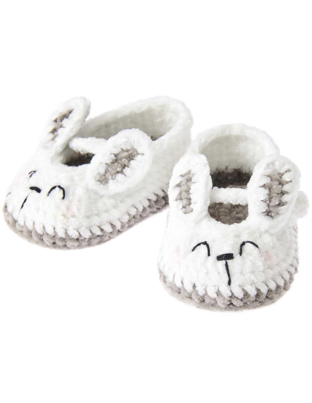 Kit de crochet Patucos de Bebé - Conejo