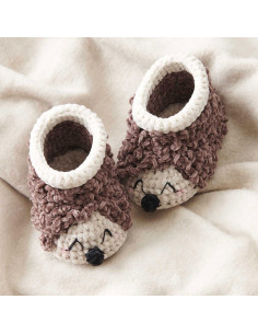 Kit de crochet Patucos para bebé - Erizo