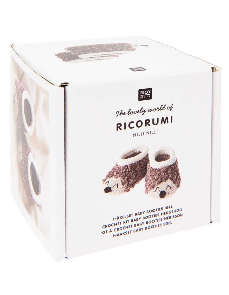 Kit de crochet Patucos para bebé - Erizo