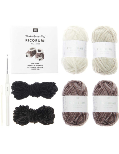 Kit de crochet Patucos para bebé - Erizo