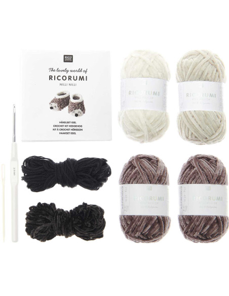 Kit de crochet Patucos para bebé - Erizo