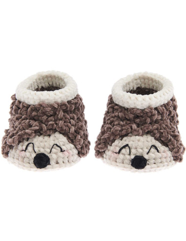 Kit de crochet Patucos para bebé - Erizo