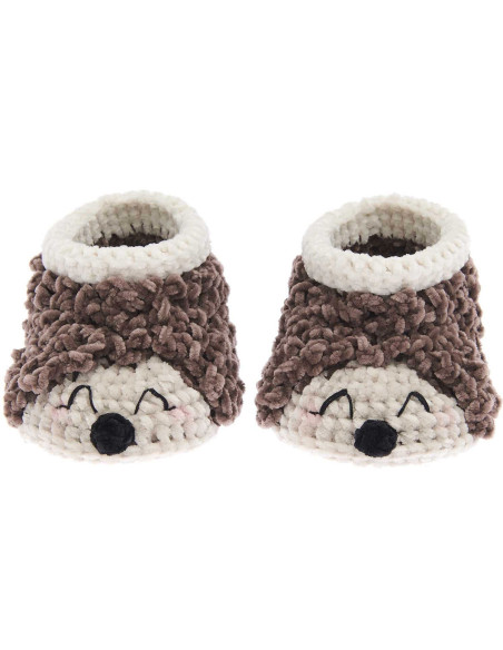 Kit de crochet Patucos para bebé - Erizo