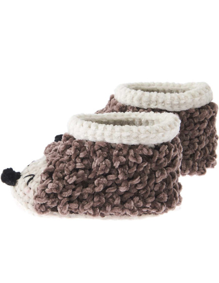 Kit de crochet Patucos para bebé - Erizo