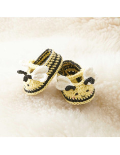 Kit de crochet para botines de bebé - Abeja