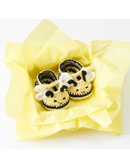 Kit de crochet para botines de bebé - Abeja