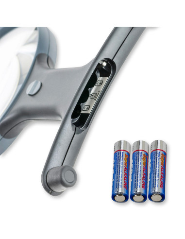 Lupa manos libres luminosa ajustable con cordón Magnishine Carson Optical