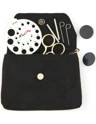 Estuche para accesorios de tejido KnitPro - Negro