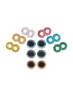 Ojos de seguridad 6 colores Ricorumi 9 mm - 3 pares