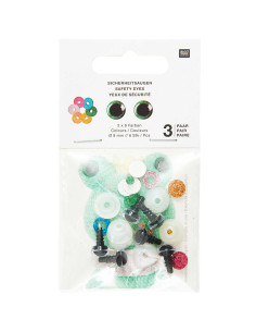 Ojos de seguridad 6 colores Ricorumi 9 mm - 3 pares 2
