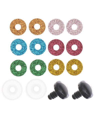 Ojos de seguridad 6 colores Ricorumi 20 mm - 1 par