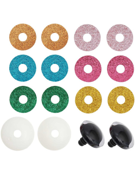 Ojos de seguridad 6 colores Ricorumi 40 mm - 1 par