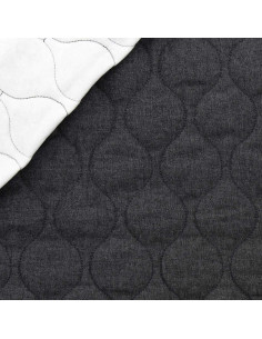 Tejido de algodón acolchado wave - Denim chambray