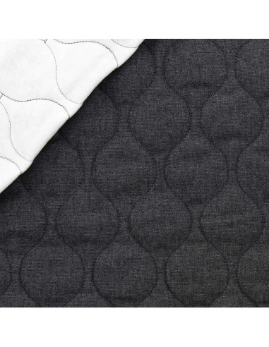 Tejido de algodón acolchado wave - Denim chambray