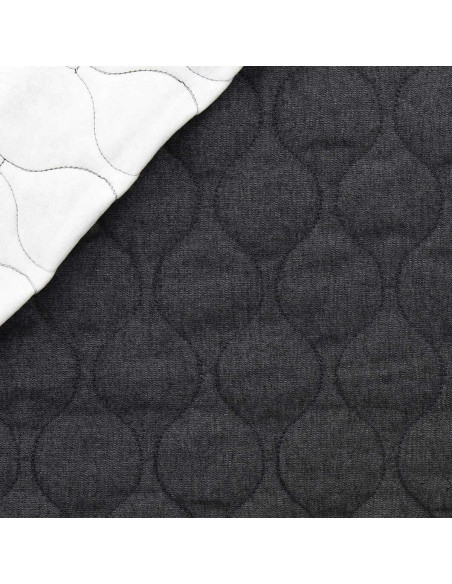 Tejido de algodón acolchado wave - Denim chambray