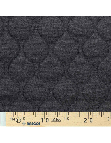 Tejido de algodón acolchado wave - Denim chambray