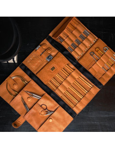 Estuche para agujas de tejer Muud Lucy - Whisky