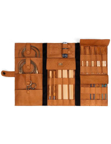 Estuche para agujas de tejer Muud Lucy - Whisky