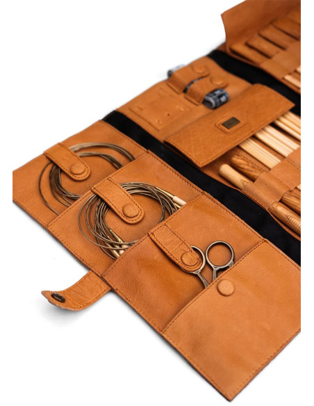 Estuche para agujas de tejer Muud Lucy - Whisky