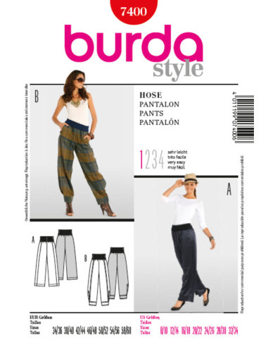 Patrón de pantalón - Burda 7400