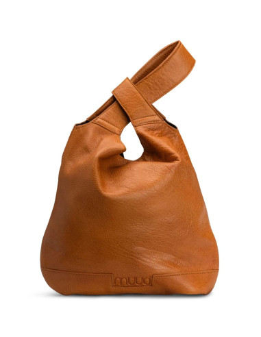Bolso shopper de cuero Muud Dzana - Whisky