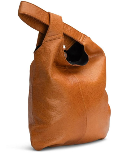 Bolso shopper de cuero Muud Dzana - Whisky