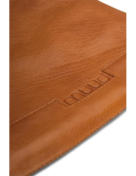 Bolso shopper de cuero Muud Dzana - Whisky