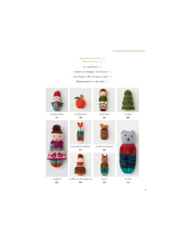 Libro 20 muñecos de Navidad de punto