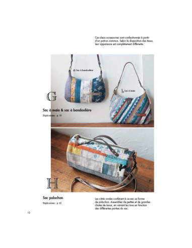 Libro 35 bolsos y accesorios con bordes y retazos de tela